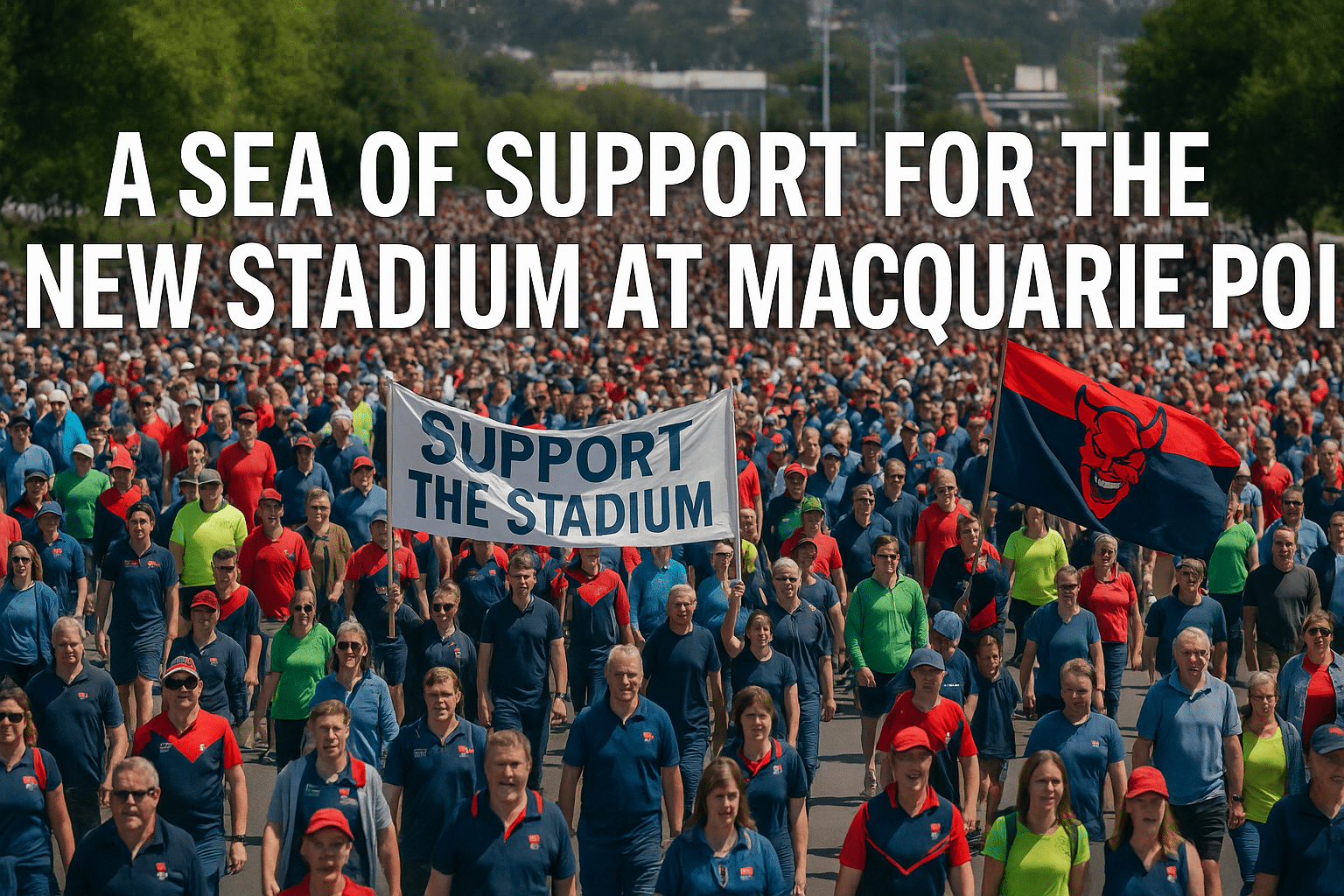 A Sea of Support for the New Stadium at Macquarie Point