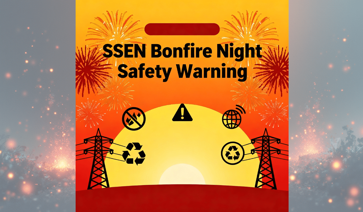 SSEN Bonfire Night safety warning overhead electricity lines fireworks danger environmental impact