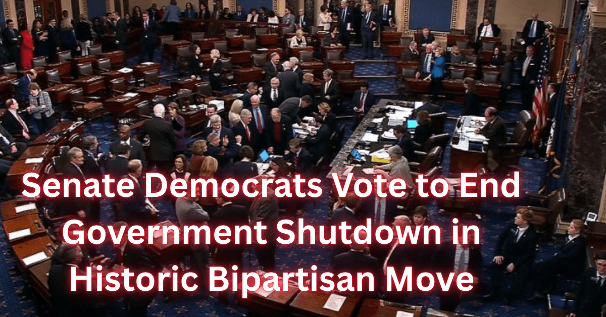 Senate Democrats and Republicans unite in a historic vote to end the 2025 government shutdown, restoring federal funding and services.